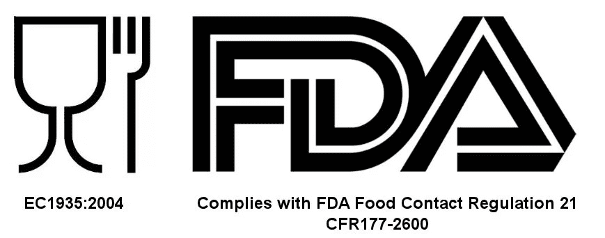 Complies with FDA Food Contact Regulation 21 CFR177-2600